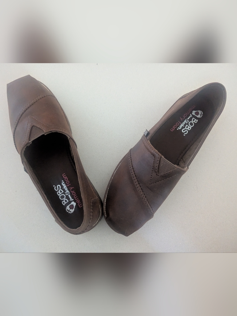 Skechers BOBS Women's Brown Slip-On Loafers.